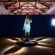 A picture taken on September 4, 2020 shows a charred wooden statue of Melania Trump, made by Slovenian conceptual artist Ales ‘Maxi’ Zupevc, on display during an exhibition called Fuck Off Illusion by American artist Brad Downey in Koper. - The statue was set on fire by unknown perpetrators on July 5, 2020, a year after the official inaugural celebrations.